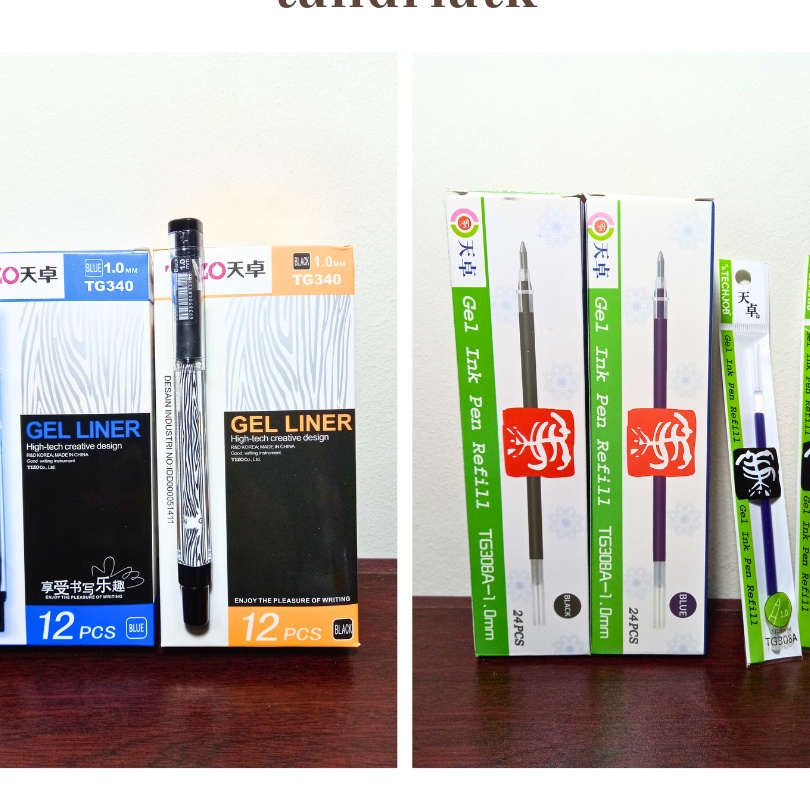 

KP8 1 Lusin 12 Pcs Gel Pen Tizo TG 34 1mm Pulpen Tizo TG 34 Pulpen Gel Tizo Gel Ink Pen Tizo TG34