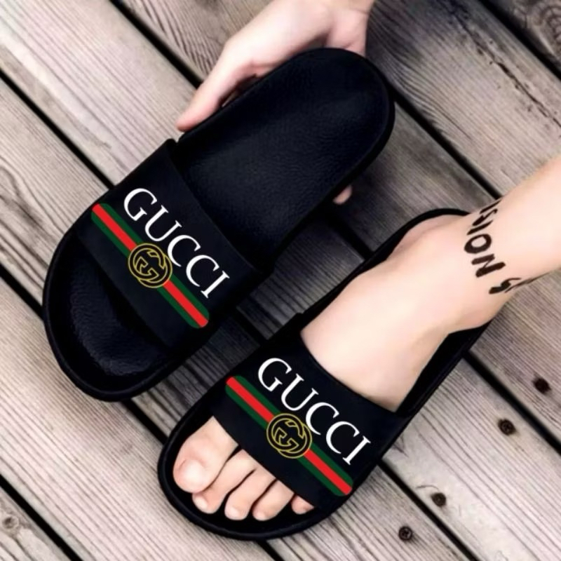 Sandal slop GUCCI kekinian anti jebol dan free box|Sandal pria free ongkir