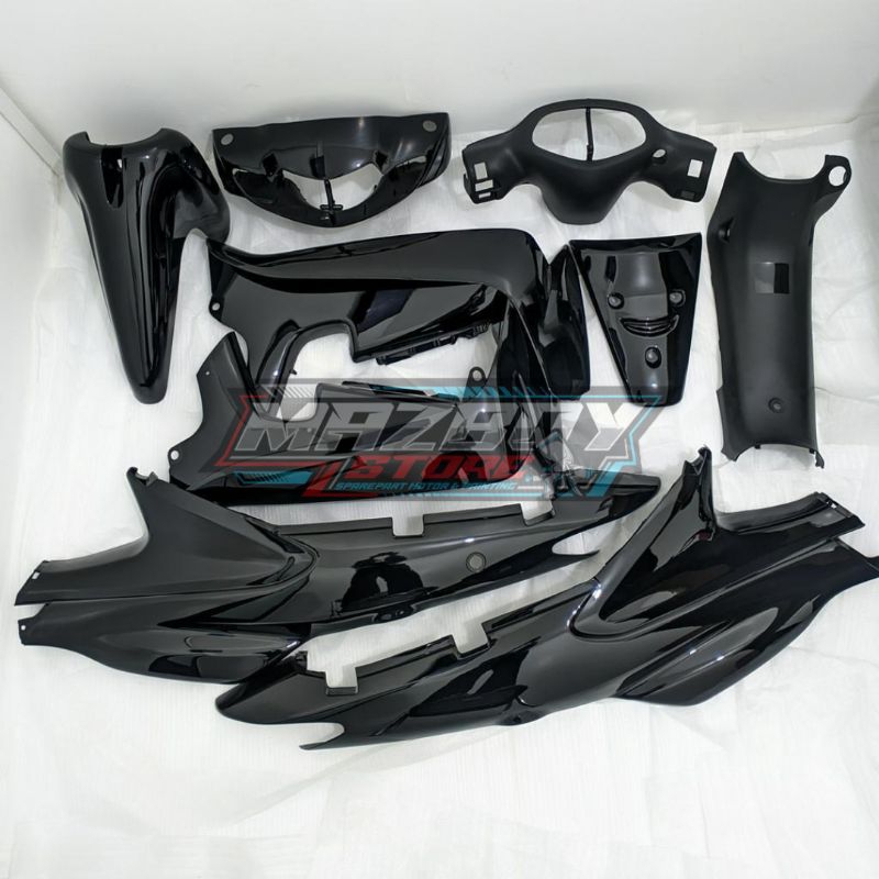 FULL SET BODY HALUS DAN KASAR SUZUKI SMASH 110 KARBU LAMA WARNA HITAM MERAH BIRU - Fullset body halu