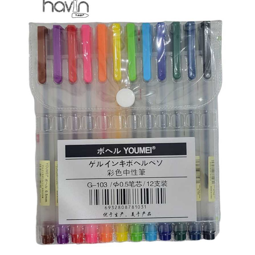 

KP8 12pc pen gel warna warni YOUMEIgel pen warna warni