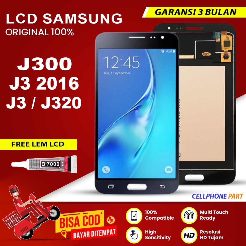 LCD SAMSUNG J3 / J320 / J300 / J3 2016 FULLSET TOUCHSCREEN