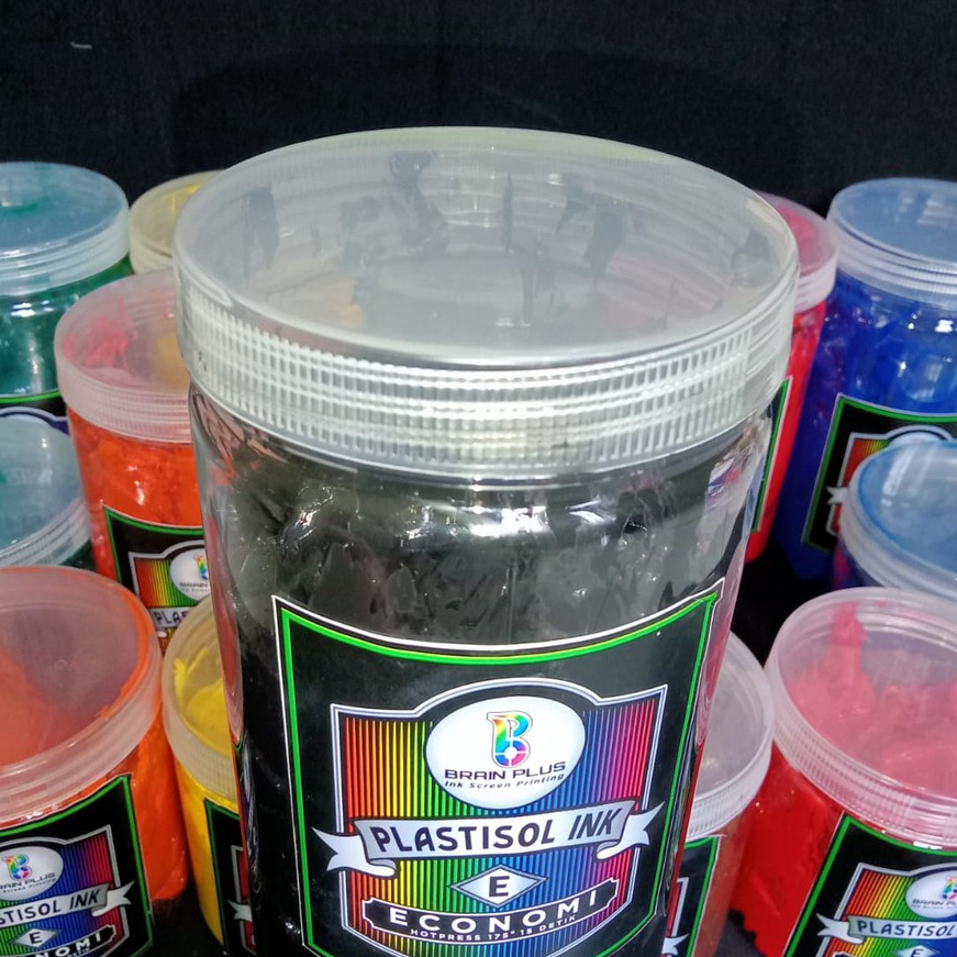 

Diskon Tinta Sablon PLASTISOL ECONOMY Brain Plus HITAM 1kg