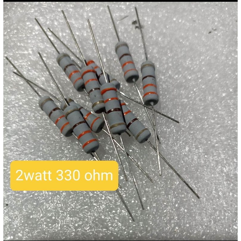 10BUAH RESISTOR 2WATT 330 OHM 2 WATT 330ohm 2w 330 OHM 5