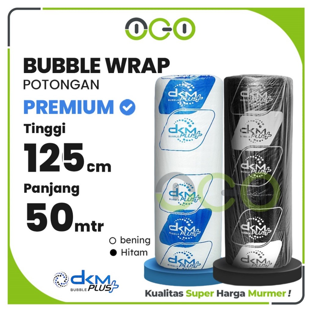

Bubble Wrap DKM Roll Biru 2,7Kg - Bening dan Hitam Premium 125cm x 50meter / Plastik Buble Packing