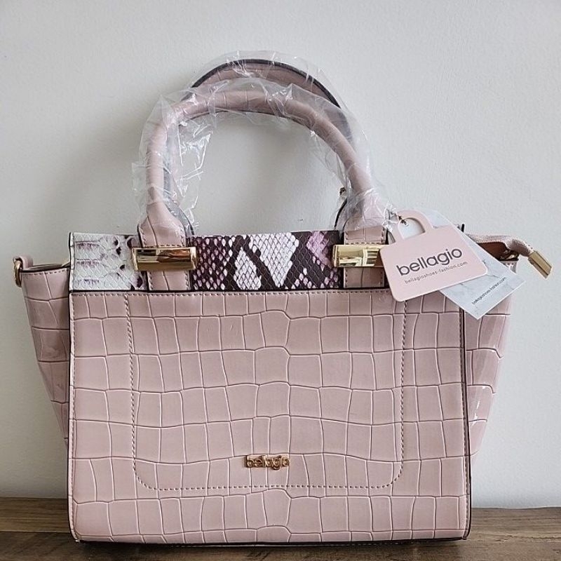 tas bellagio tas wanita pink hand bag
