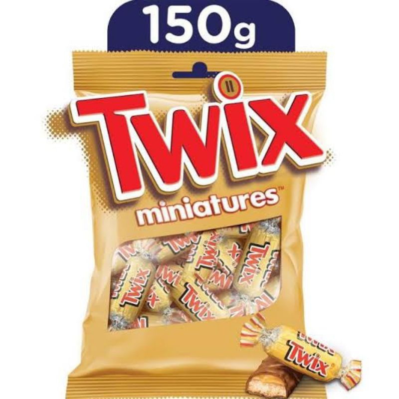 

twix miniatures 150gram enak isi banyak twix coklat share bagi bagi