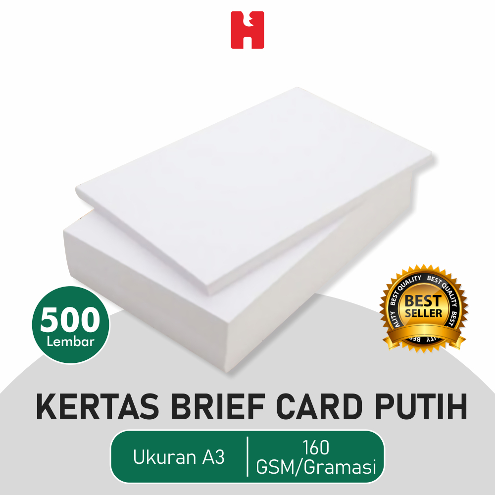 

Kertas Brief Card (BC) 160 GSM Ukuran A3 - Isi 500 Lembar