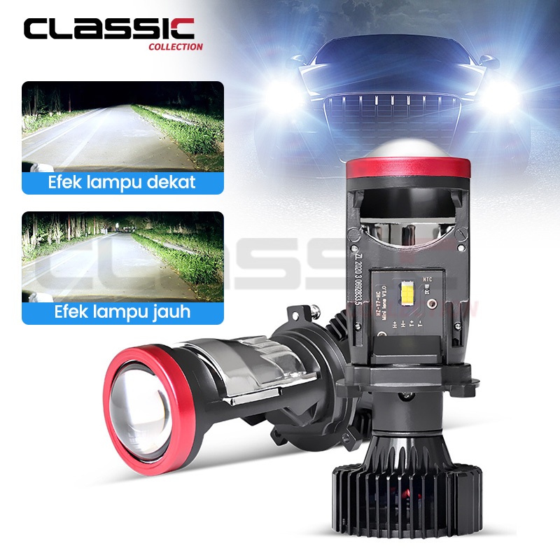 Lampu LED mobil dan motor /h4 mini lens original super terang /motor mobil truk universal /super bri