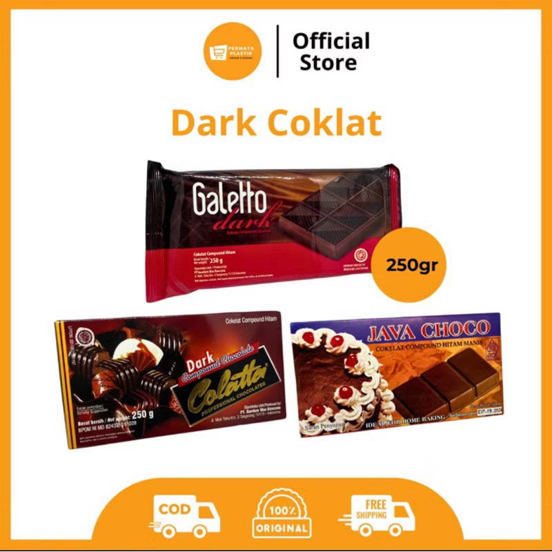 

Coklat Batang Colatta Dark Chocolate Compound Galetto Java Choco 250gr