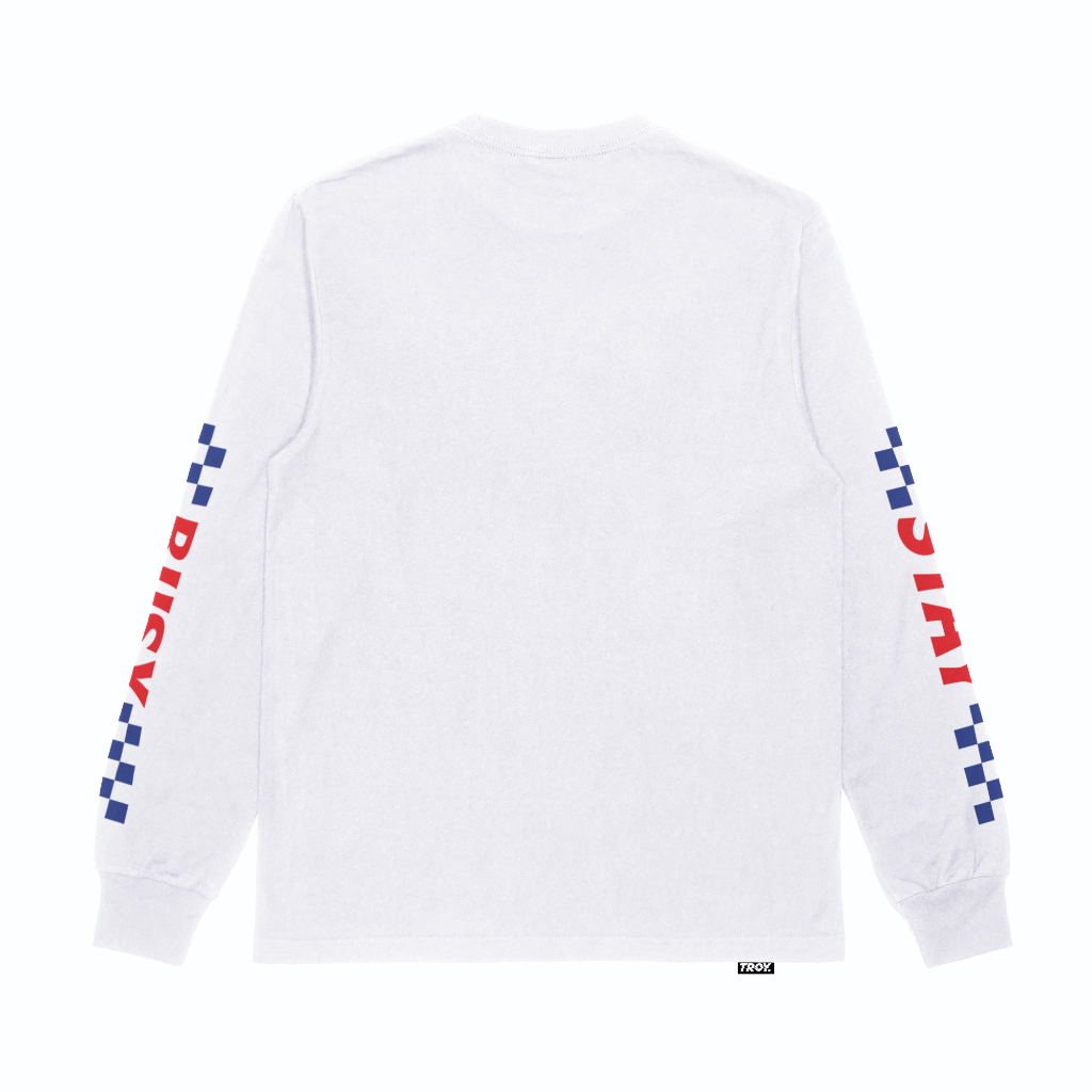 Troy Company Longsleeve Tshirt White Grand Prix - Kaos Lengan Panjang Putih LS 2806