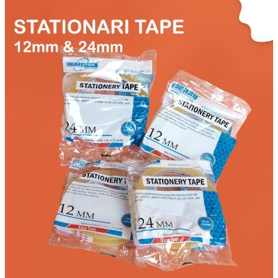 

BERRY - Isolasi Bening Easy Tear 12mm 24mm / Stationery Tape - 72 Yard