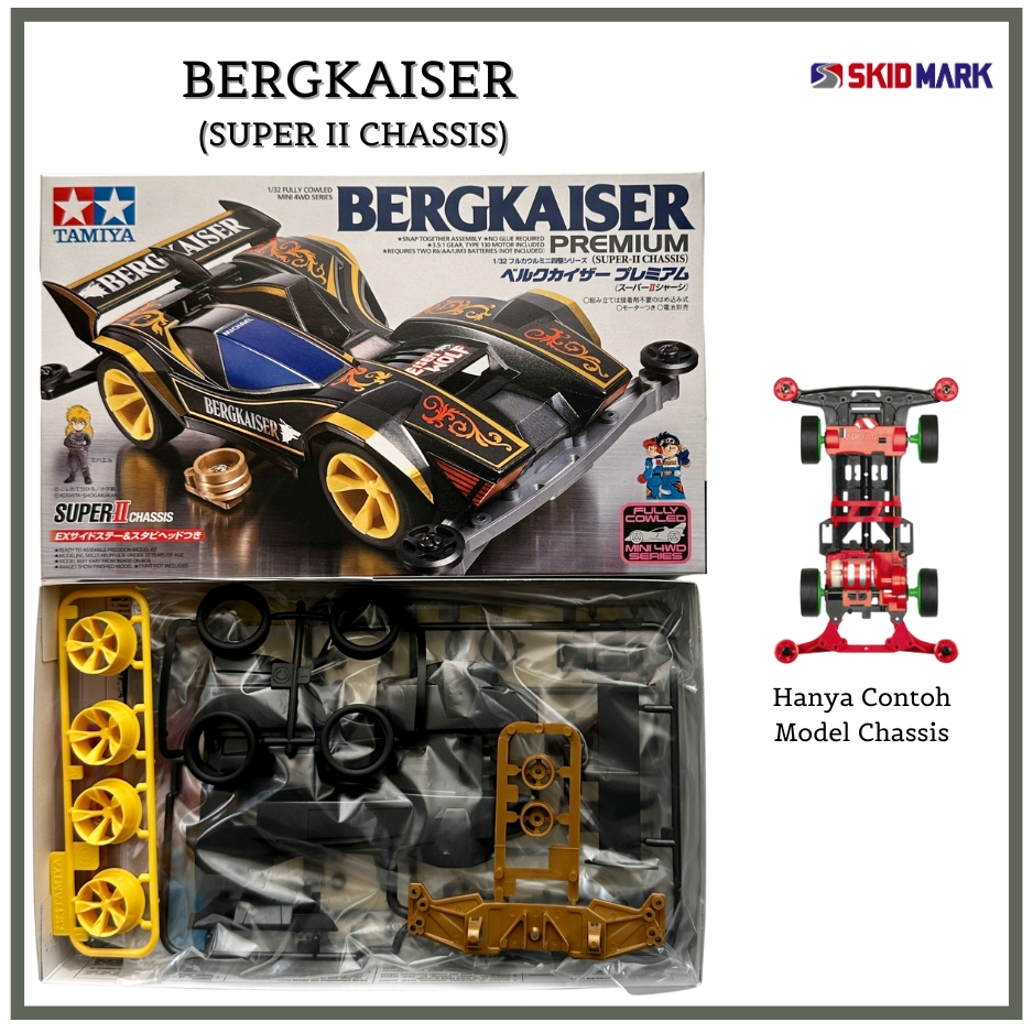 Mobil Rakit Tamiya Mini 4WD - BERGKAISER FM-A Chassis (ORIGINAL)