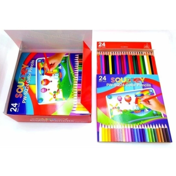 

Pensil Warna Squeezy 24 Warna Ukuran Panjang
