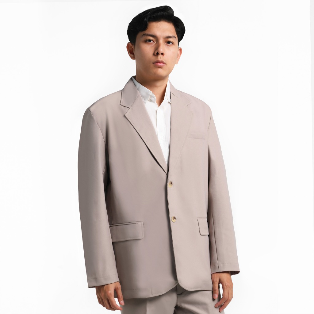 ORCA Jas Blazer Pria Beckett Soft Touch Men Blazer, Beige