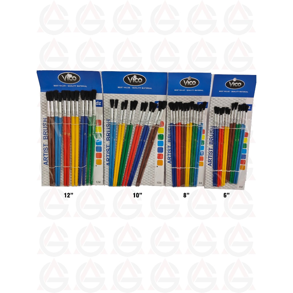 

Kuas Lukis / Kuas Cat Air / Kuas Warna Vico No.6/8/10/12 (Harga per pcs)
