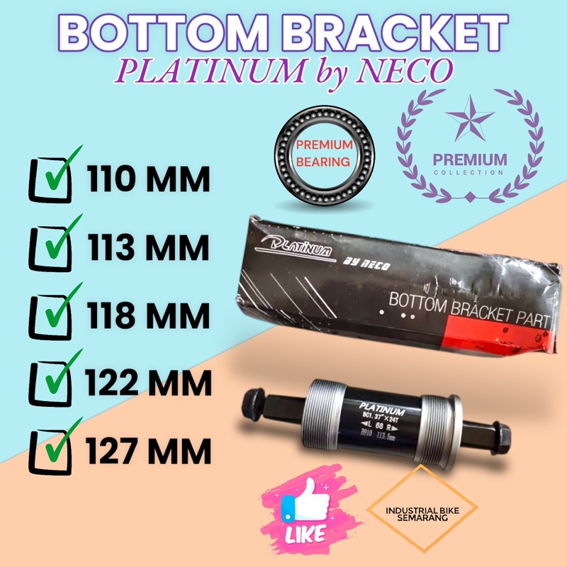 (( BB PLATINUM BY NECO )) BOTTOM BRACKET BEARING AS TENGAH LAKER LAHAR SEPEDA MTB SELI LIPAT GUNUNG