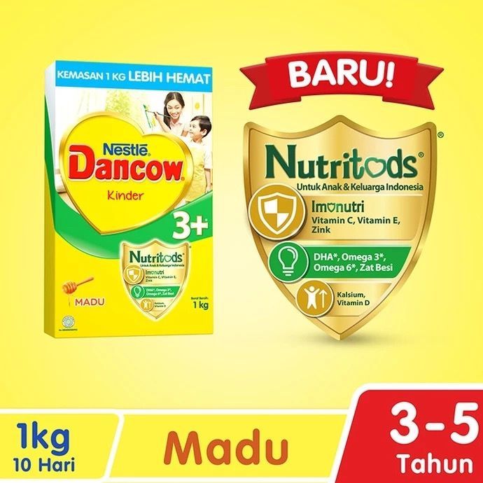 

NESTLE DANCOW 3+ VANILA/MADU 1KG (SUSU PERTUMBUHAN 3-5 TAHUN)