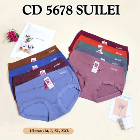 DISKON 3pcs suilei - celana dalam wanita suilei bahan soft cotton cutting middi  / CD wanita dewasa 