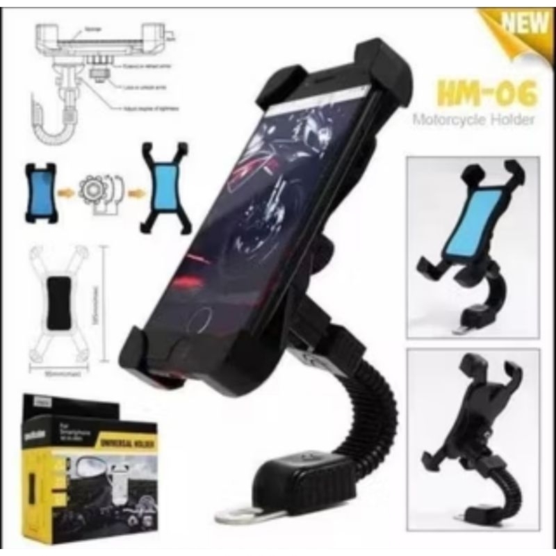 HOLDER HP SPION MOTOR + USB CASAN HP-TEMPAT HP MOTOR SPION+USB HP