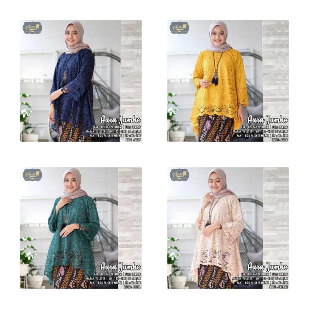 ATASAN BROKAT KEBAYA RINJANI/Kebaya jumbo/kebaya kondangan kekinian/kebaya atasan wanita modern