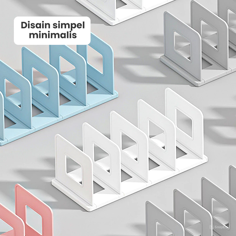 

Rak Buku Sekat Foldable Desktop Box Rak Pembatas Buku Minimalis