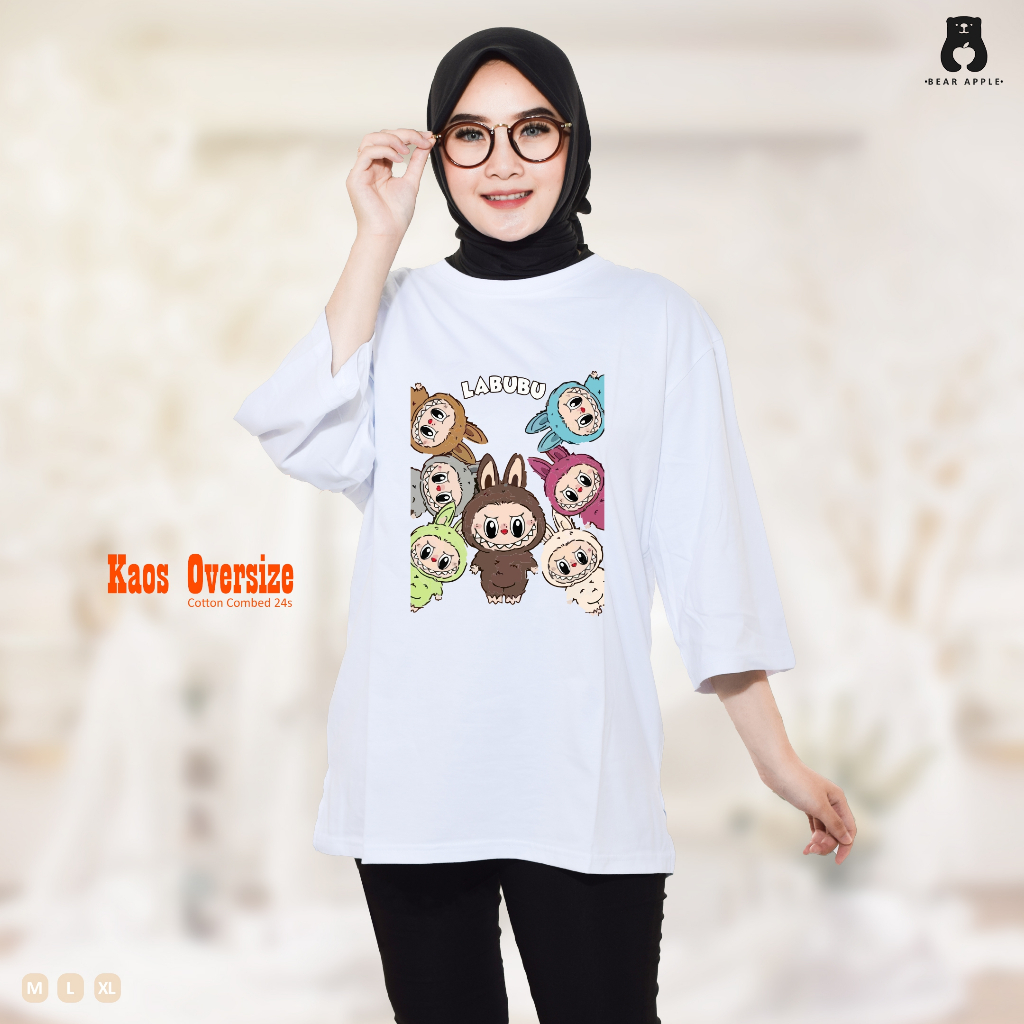 Kaos Oversize Wanita/Kaos Wanita/kaos cewek/Oversize/Kaos viral /Kaos Labubuuu