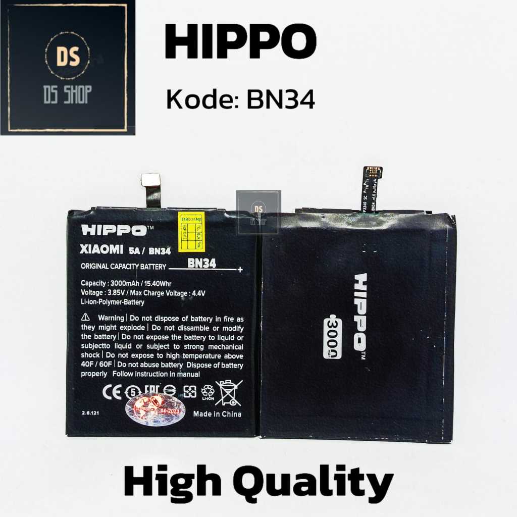 Baterai Xiaomi Redmi HIPPO Double Power BN34 BN37 BN46 BN53 BN54 BN62 BN4A BN62 BN4A BM46 BM4E BM4J