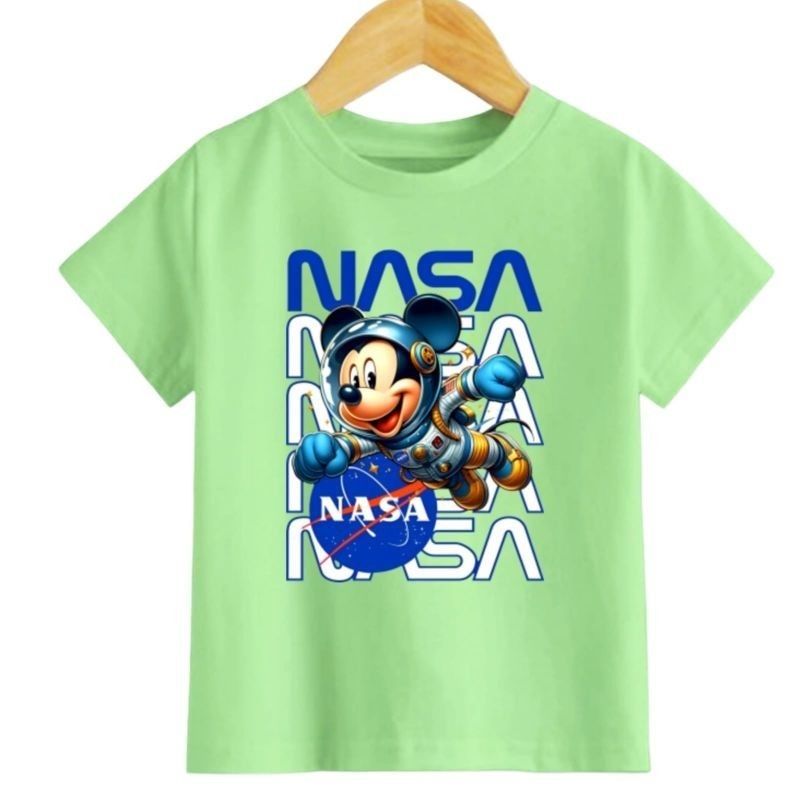 baju kaos anak anak cewek cowok nasa untuk umurv1-12 tahun