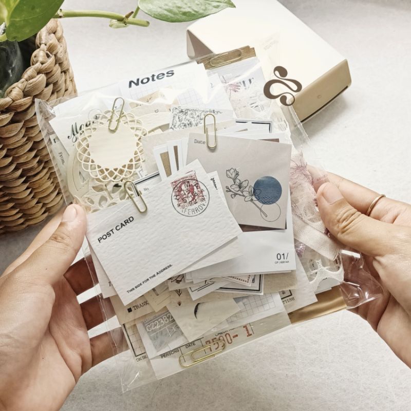 

[100 pcs] VINTAGE PAPER BUNDLE VOL. 2 | JOURNALING KIT DECO