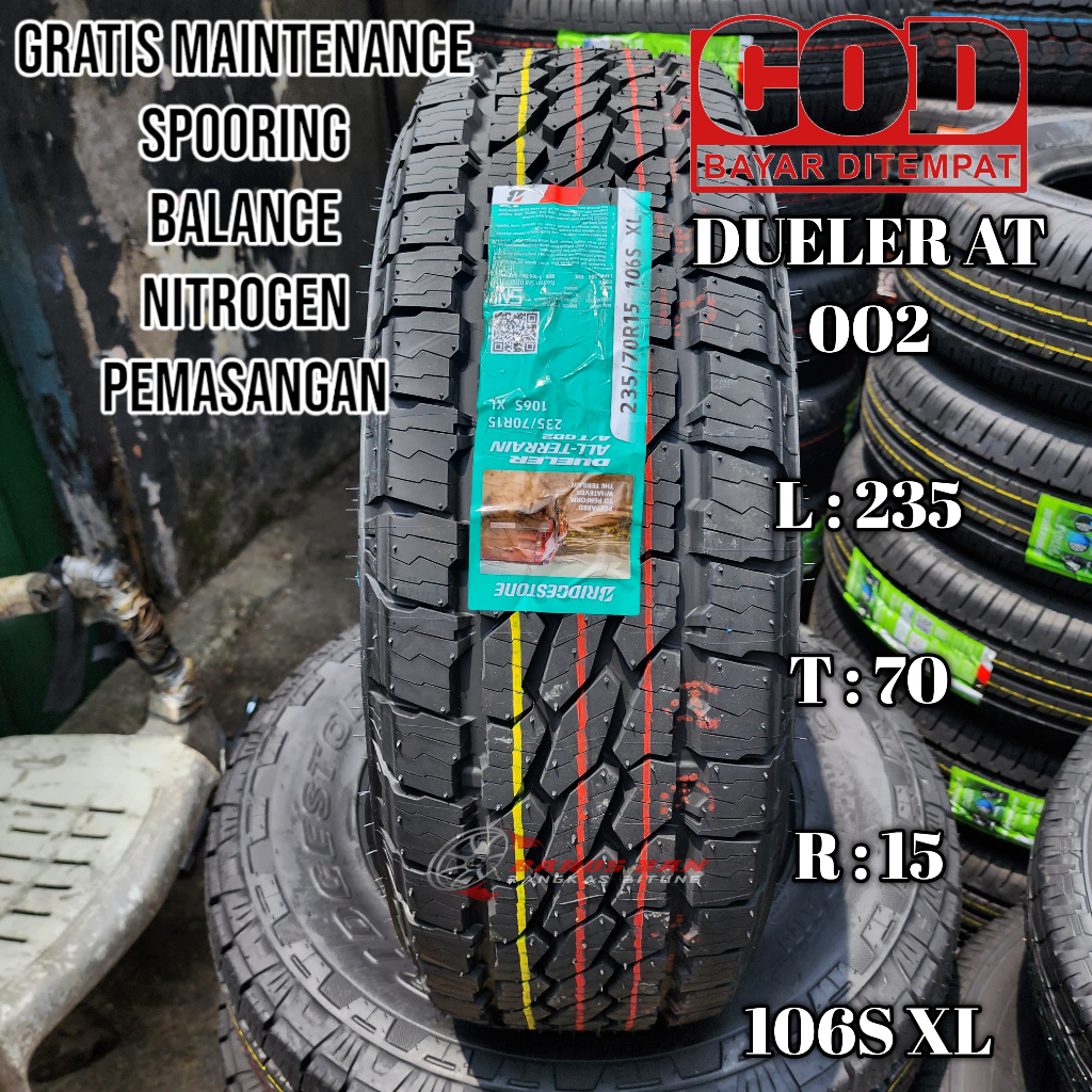 Ban mobil murah 235 70 R15 bridgestone dueler AT |ban kembang kasar ring 15 bisa COD