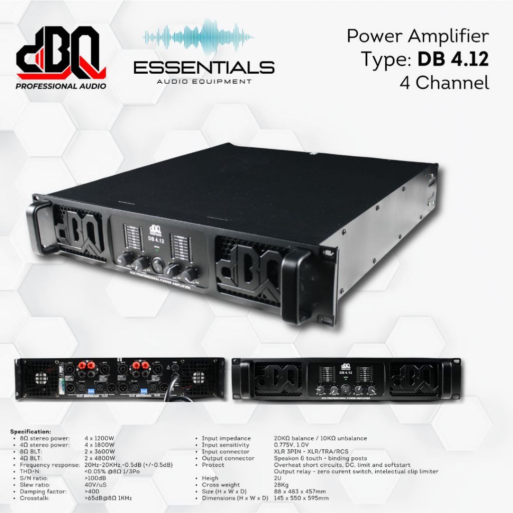 Power Amplifier  dBQ  4.12 Class H 4 Channel