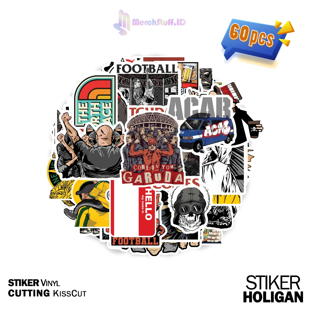 

Stiker Pack Vinyl Hooligan Waterproof/Anti Air (60 Pcs)