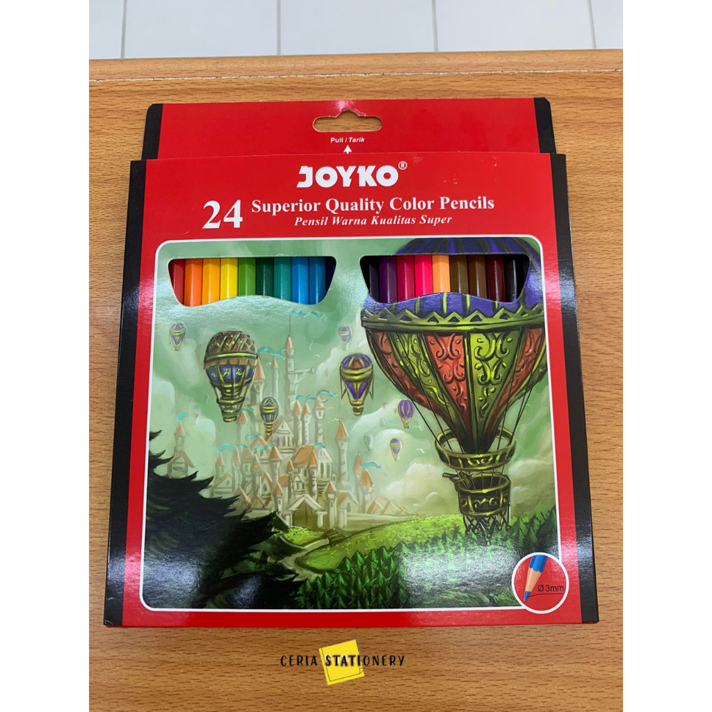 

Pensil Warna Joyko CP-101 24 Warna Panjang / Colour Pencils CP 101 / Alat Mewarnai Joyko