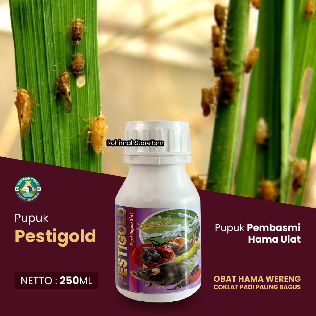 PESTIGOLD 250 ML INSEKTISIDA BASMI HAMA WERENG PADI - Pupuk Cair Organik Pembasmi Hama Wereng Coklat