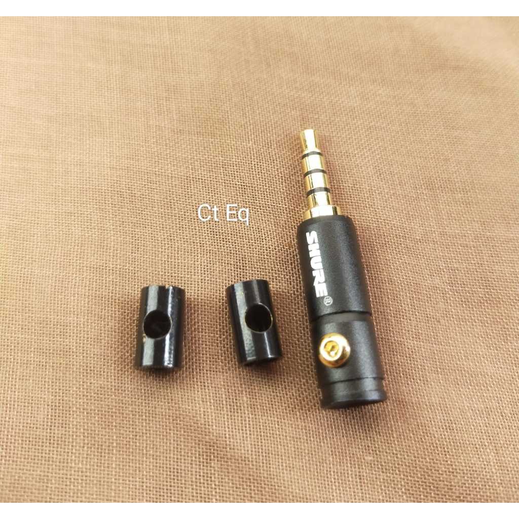 Shure jack 3.5 mm TRRS 4 pole jack 3 garis