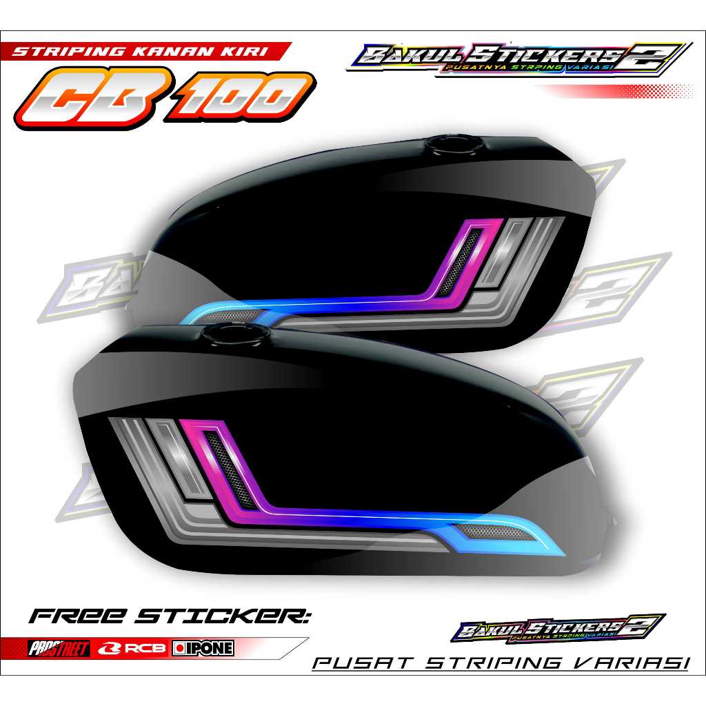 STRIPING VARIASI HONDA CB 100 / STICKER LIST HONDA CB 100