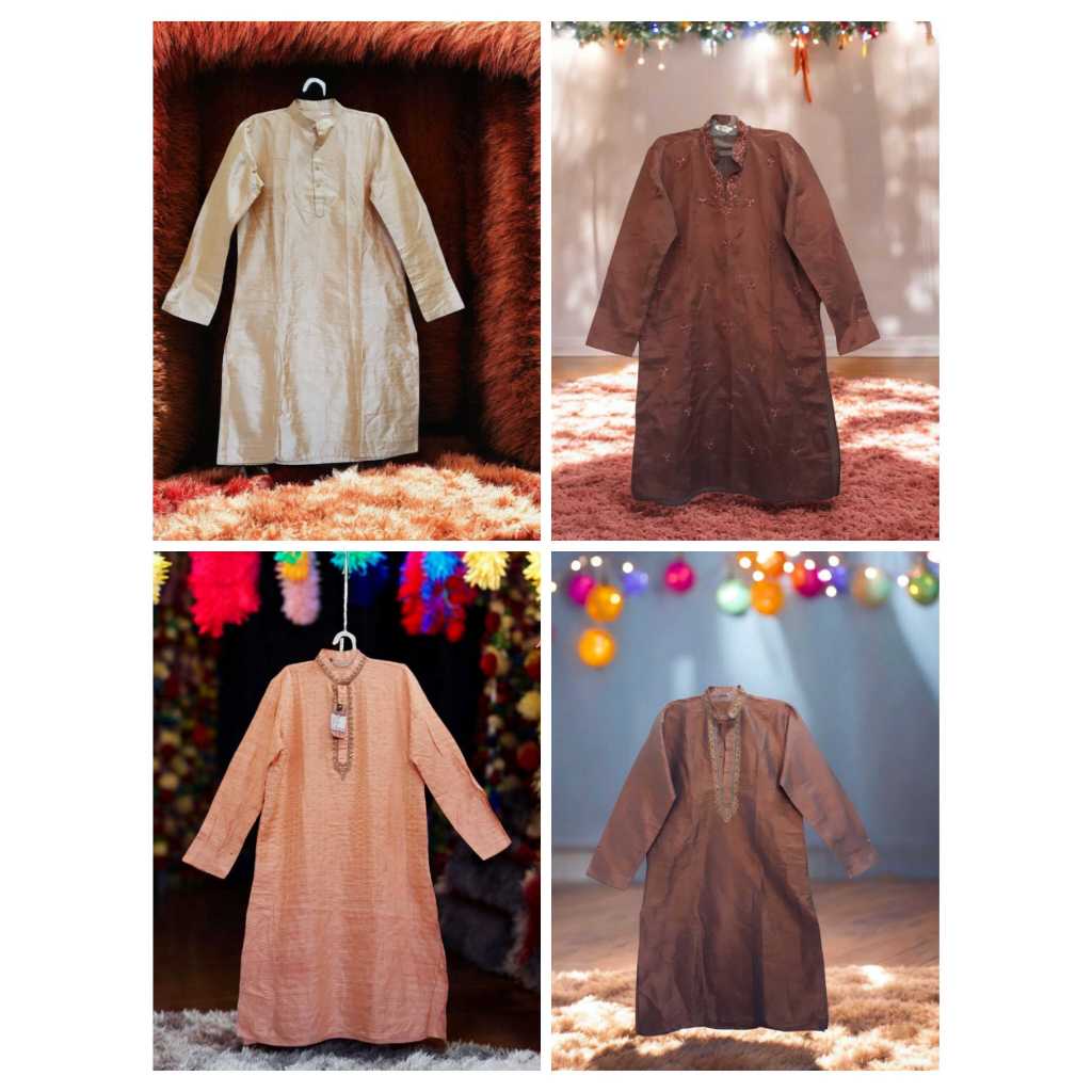 BAJU MUSLIM PESTA/KURTA PESTA SET CELANA PREMIUM NEW AND PRELOVED