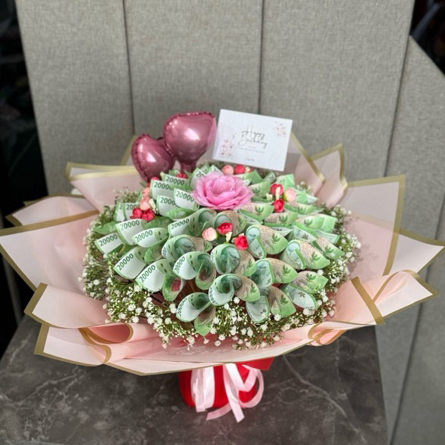 LILYFLORIST |  Money Bouquet Korea Hadiah Wisuda Graduation Birthday Ulang Tahun Buket Uang Bunga Ar