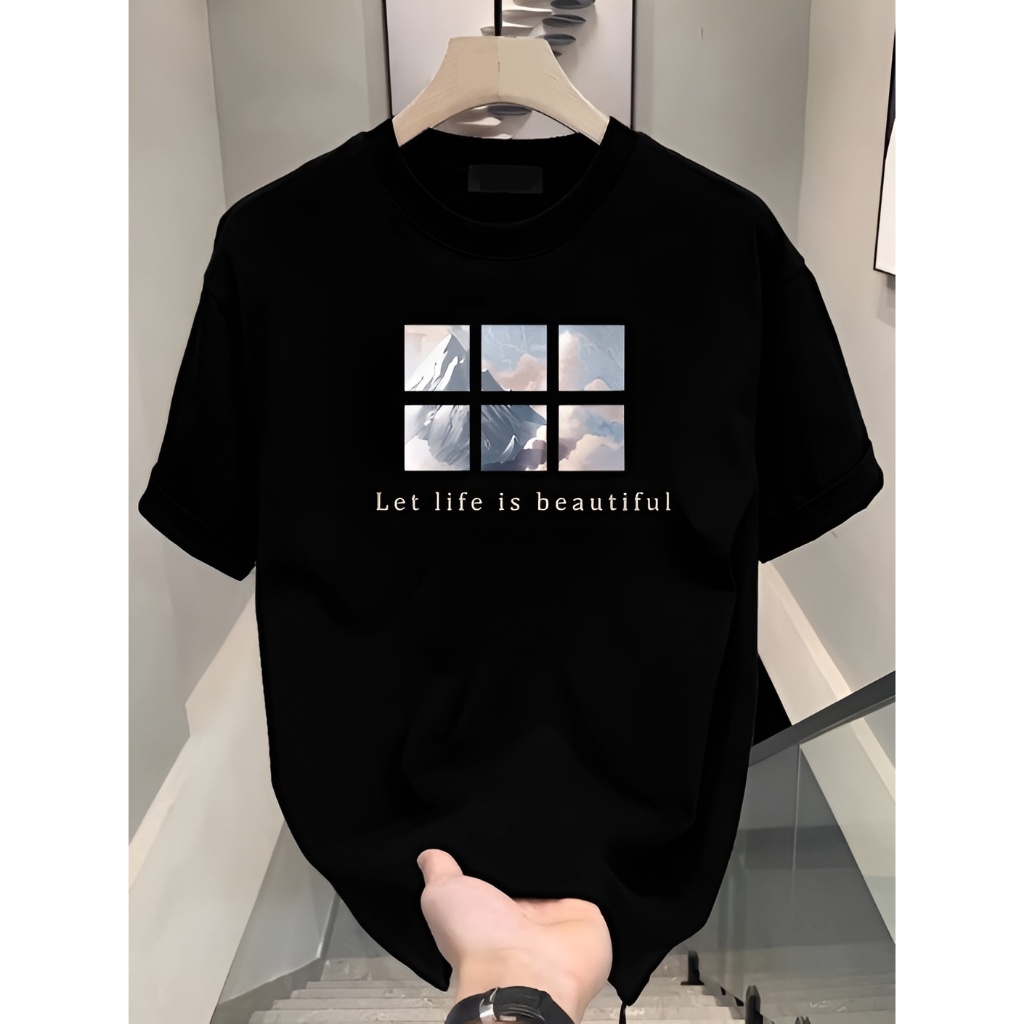 Cetakan Pola Populer | Kaos katun baru | Kaos atasan kerja olahraga | Butik kaos