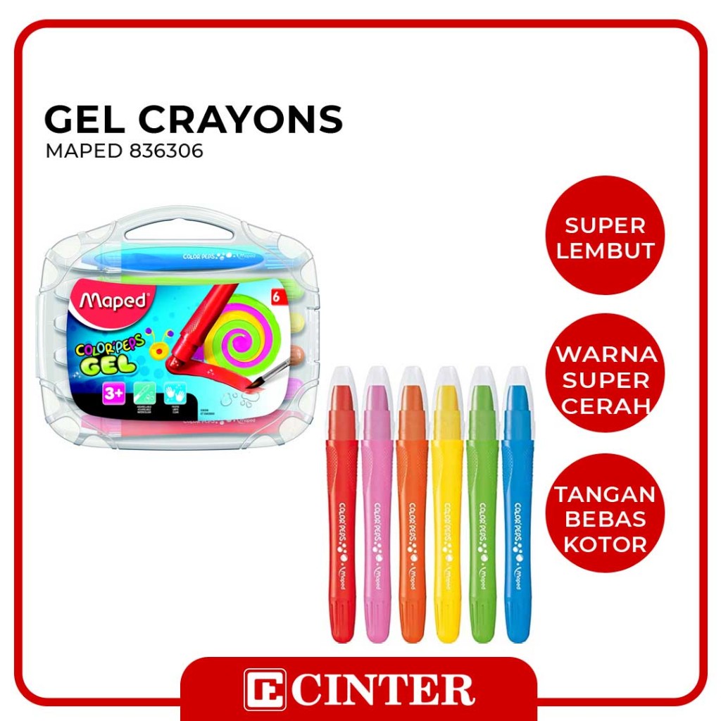 

MAPED - [FREE GIFT] PEWARNA / KRAYON GEL / GEL CRAYON COLORPEPS 6 WARNA No 836306