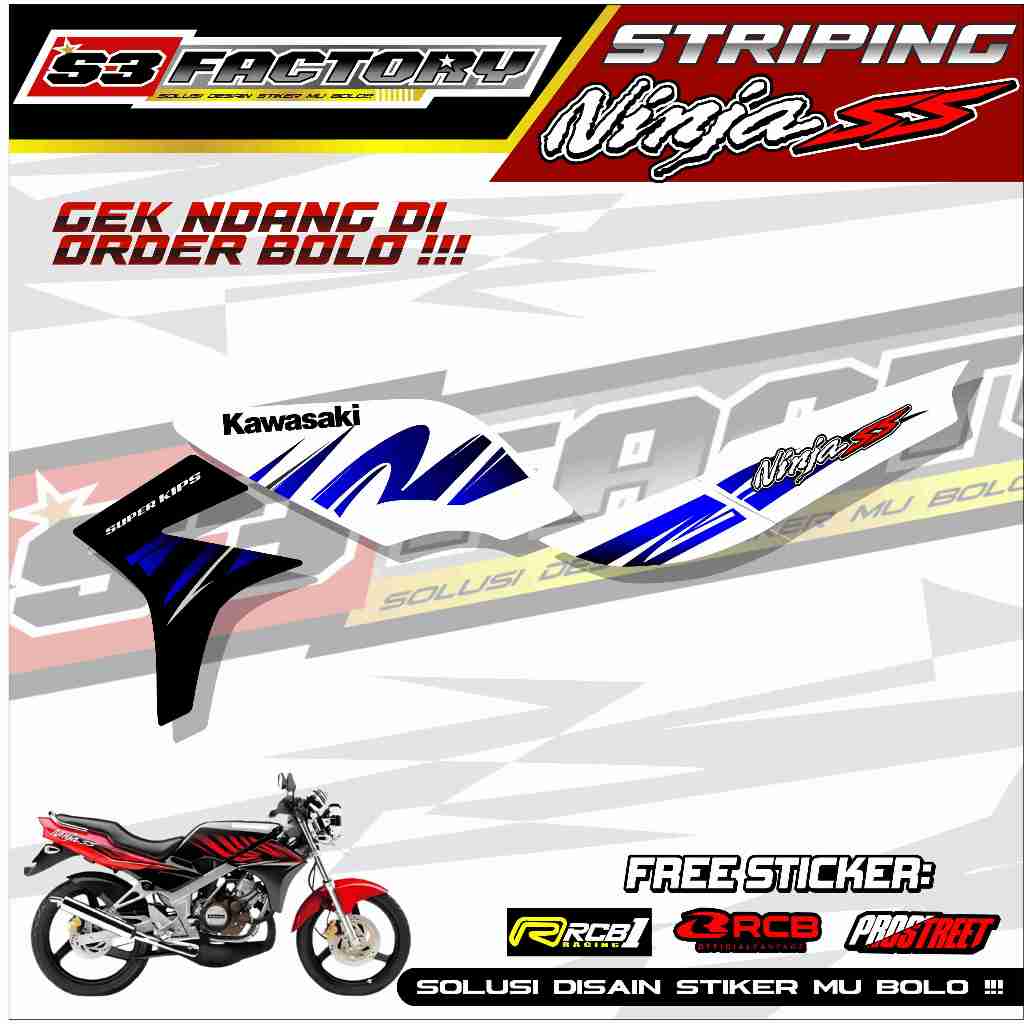 Striping Lis Sticker Standar Ori Kawasaki ninja Ss 2013 Striping NinjaSs 2013 Ninja Ss 2013 Merah