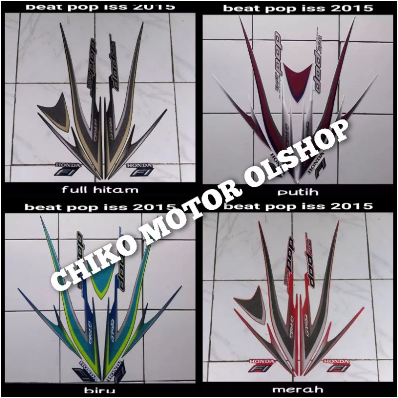 STICKER STRIPING LIS LES BODY MOTOR HONDA BEAT POP 2015