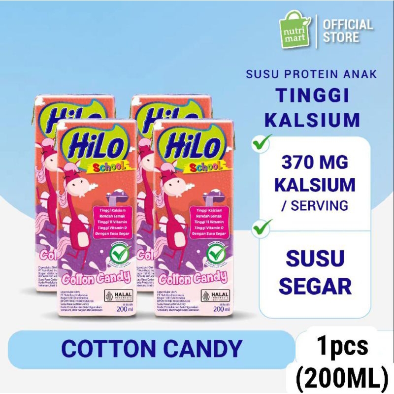 

HiLo School UHT Cotton Candy Ready to Drink 200ml Exp 18 Januari 2025