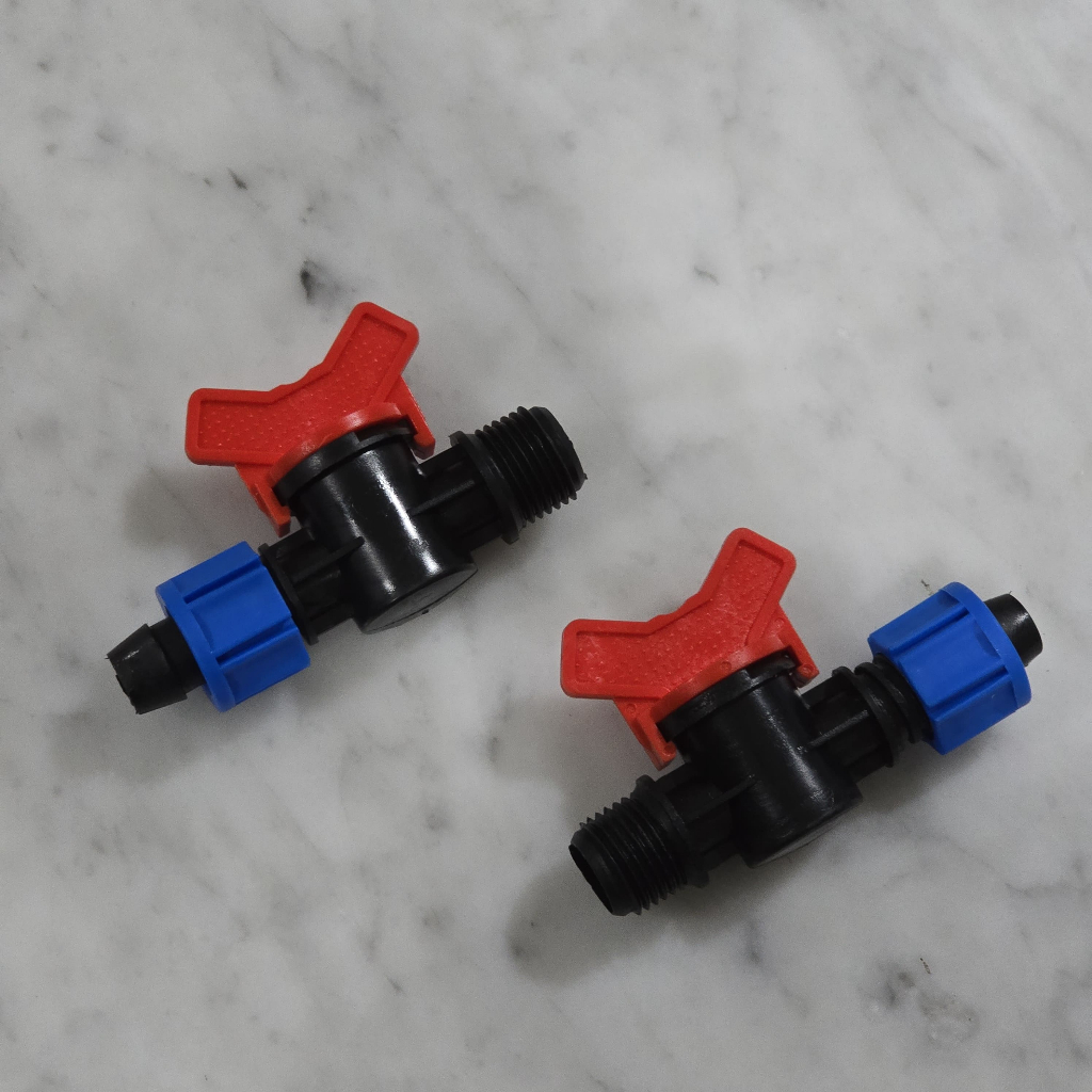 Valve / Keran Drip Tape 1/2 Inch Ke Selang Drip Tape 16mm