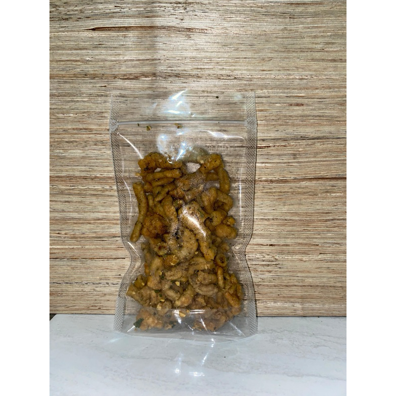 

Usus krispy minyak bawang dan daun jeruk Original 70gram