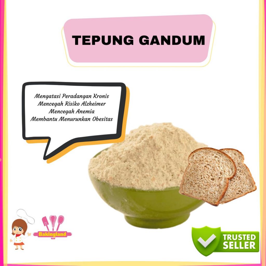 

Tepung gandum 500gr whole wheat