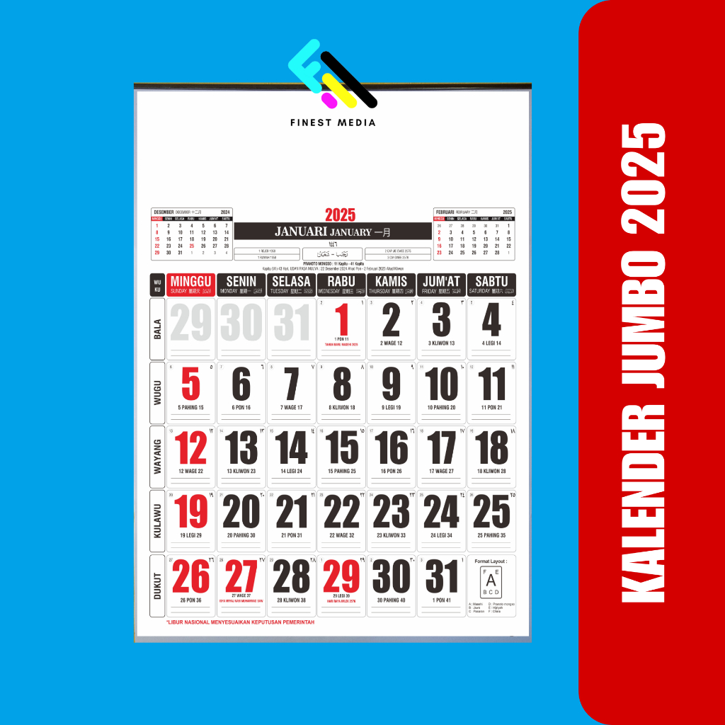 

GROSIR KALENDER DINDING 2025 BESAR - KALENDER KERJA UKURAN BESAR TERMURAH