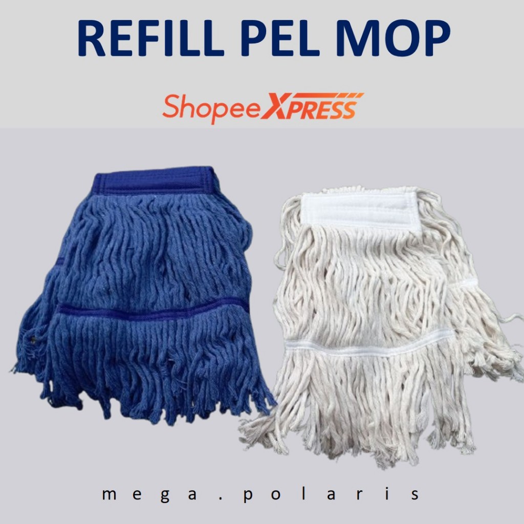 refill mop pel lantai, kain pel lantai jepit, pel mop refill biru murah