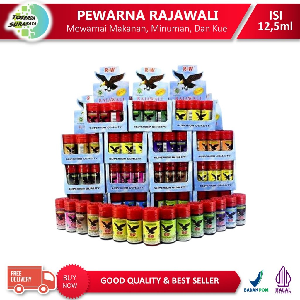 

PEWARNA RW Rajawali 12,5ml / Pewarna Makanan / Pewarna Kue GOOD QUALITY