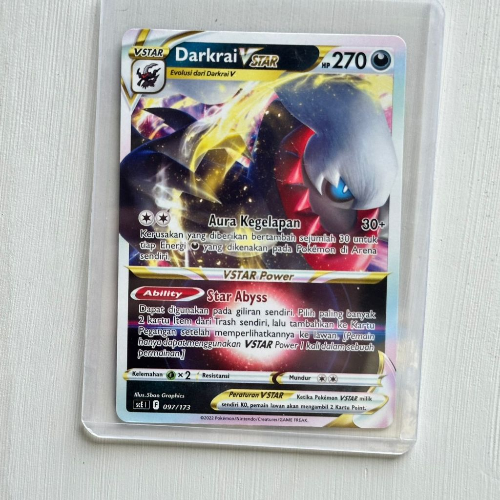POKEMON CARD ORIGINAL DARKRAI VSTAR RARE KARTU POKEMON Trading Card Game (TCG & CCG)